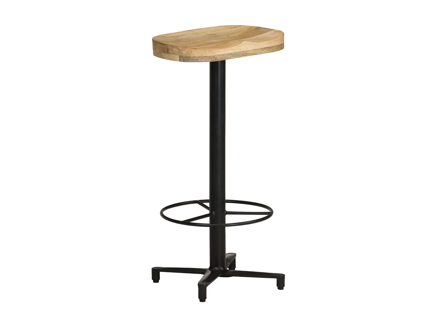 Barkrukken 2 st 76 cm massief mangohout