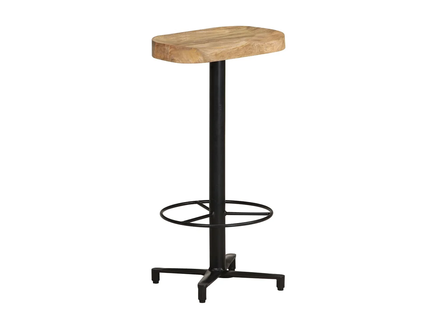 Barkrukken 2 st 76 cm massief mangohout