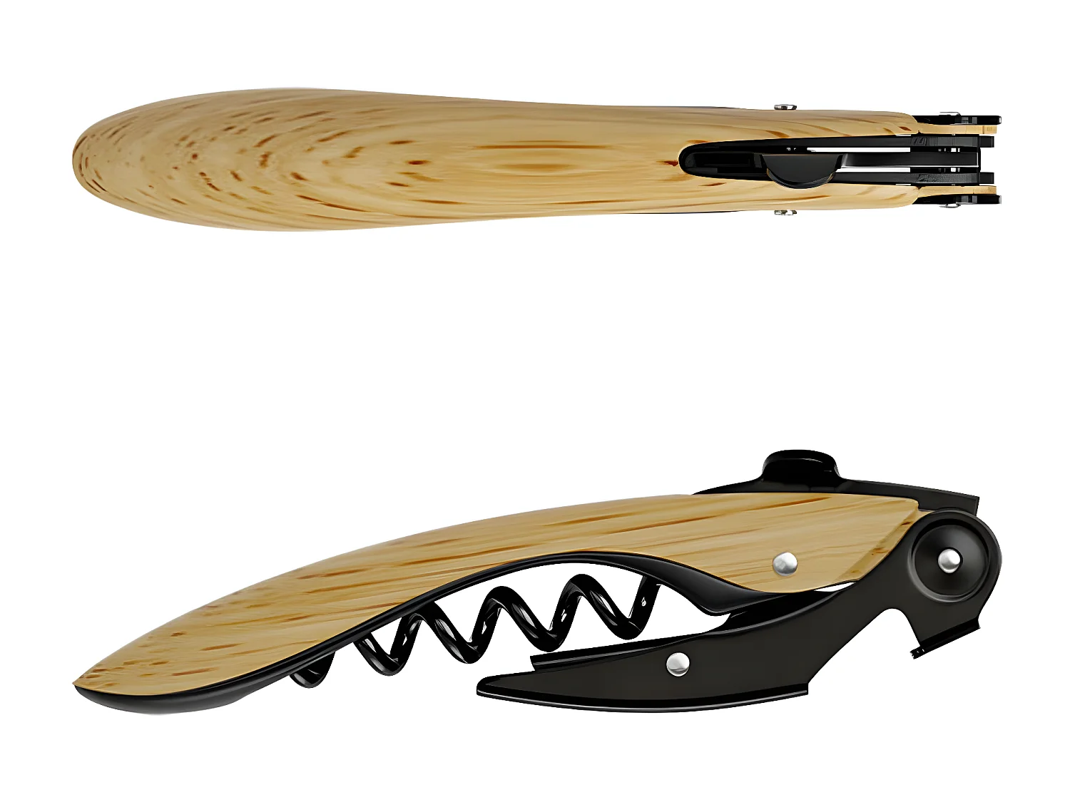 Abridor de vinho de alavanca dupla high tech em madeira da coleção Pop por Koala