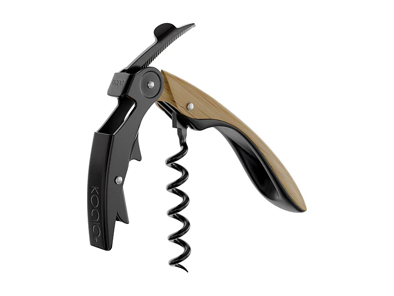 Abridor de vinho de alavanca dupla high tech em madeira da coleção Pop por Koala