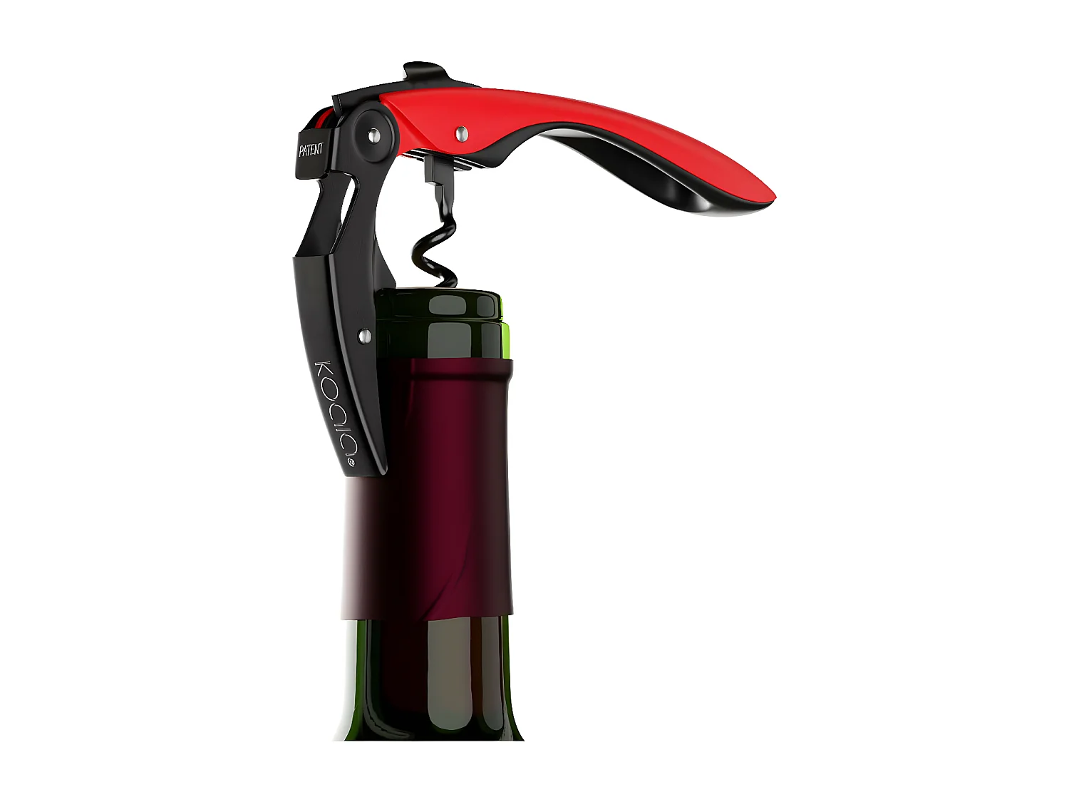 Pop - Tire-bouchon double levier high tech Rouge