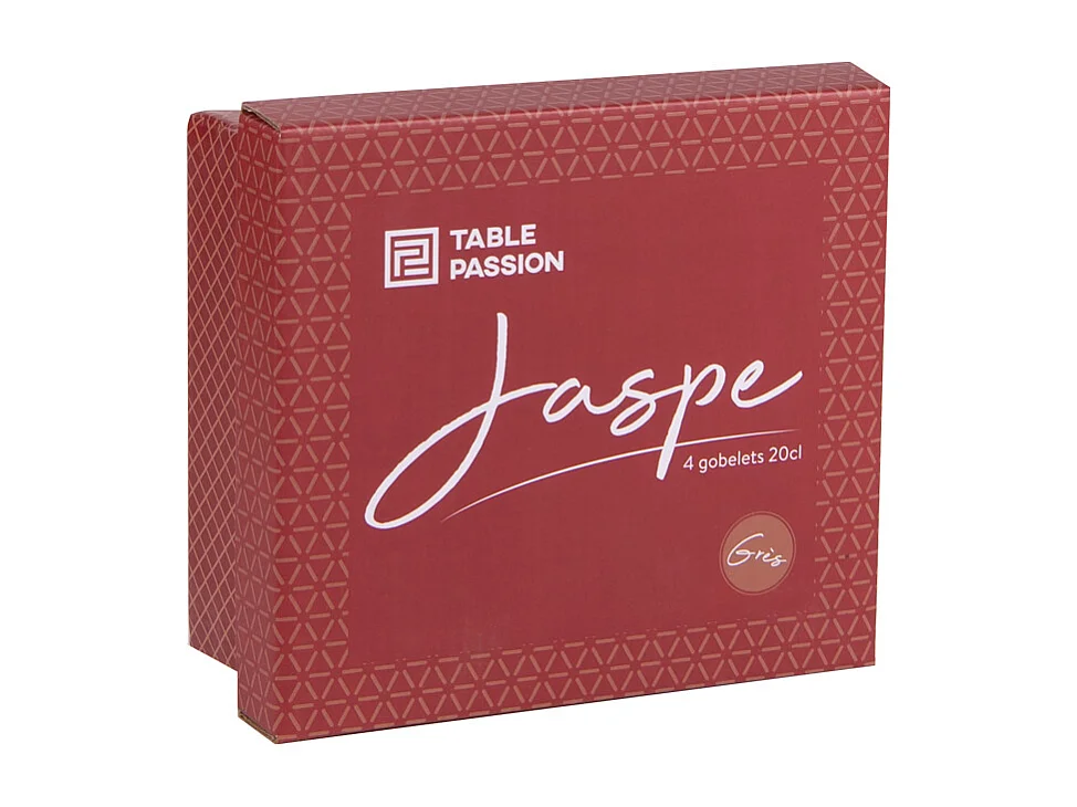 Coffret de 4 gobelets Jaspe Rouge 20 cl
