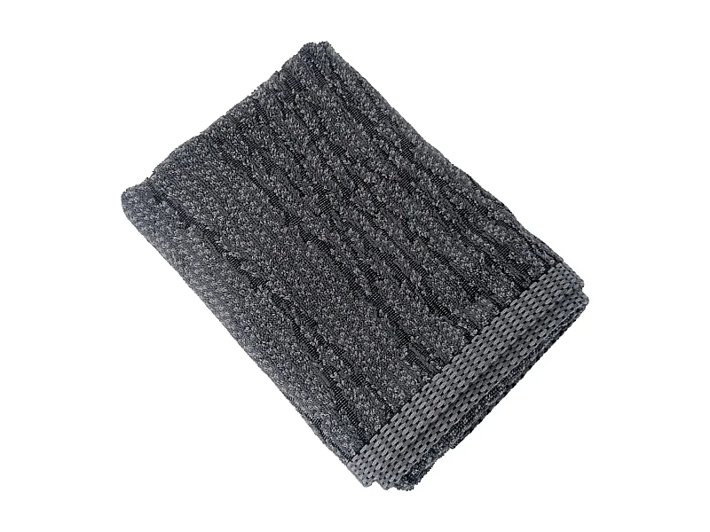 Drap de bain 100x150 cm pur coton collection OSAKA feuillage gris