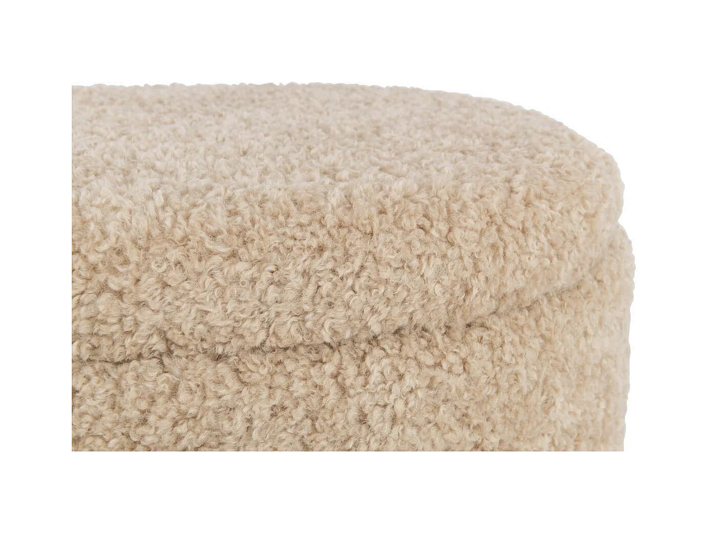 Pouf & Coffre de Rangement "Teddy" 80cm Beige