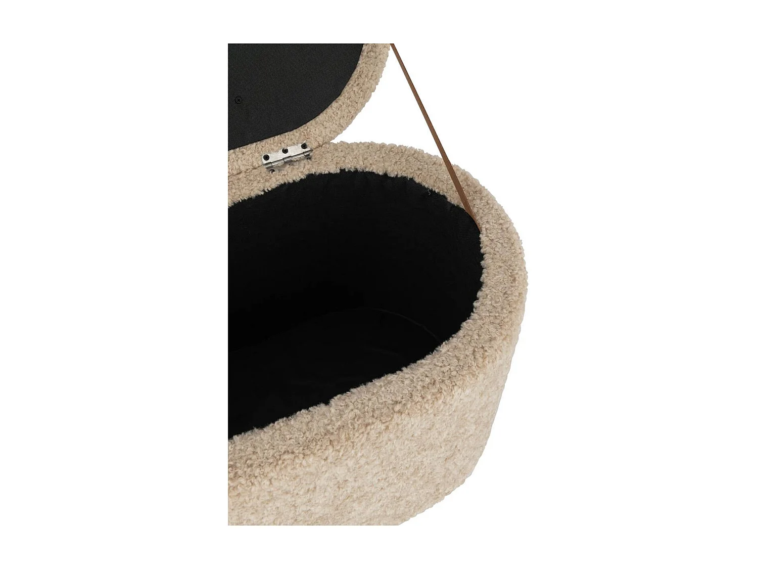 Pouf & Coffre de Rangement "Teddy" 80cm Beige