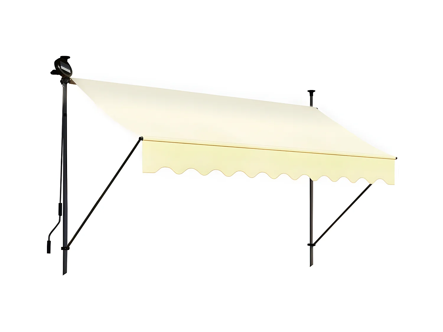 Store banne 300x150 cm avec éclairage led et manivelle
