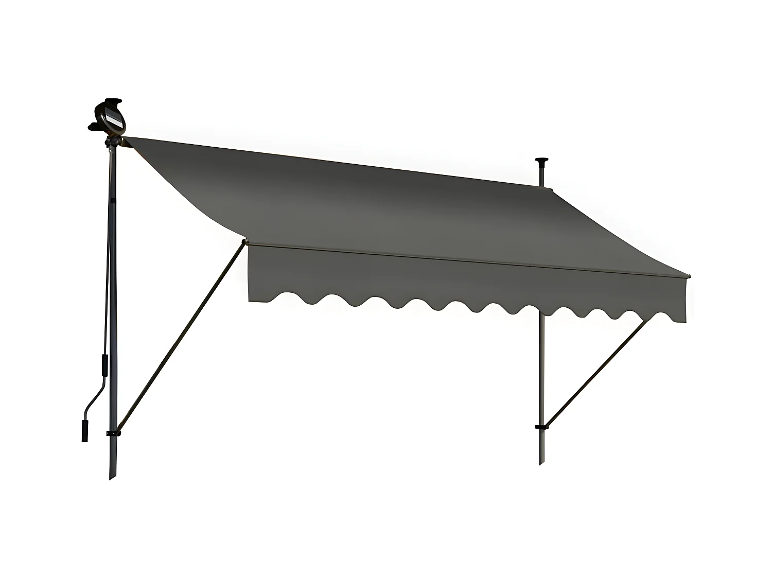 Store banne 300x150 cm avec éclairage led et manivelle