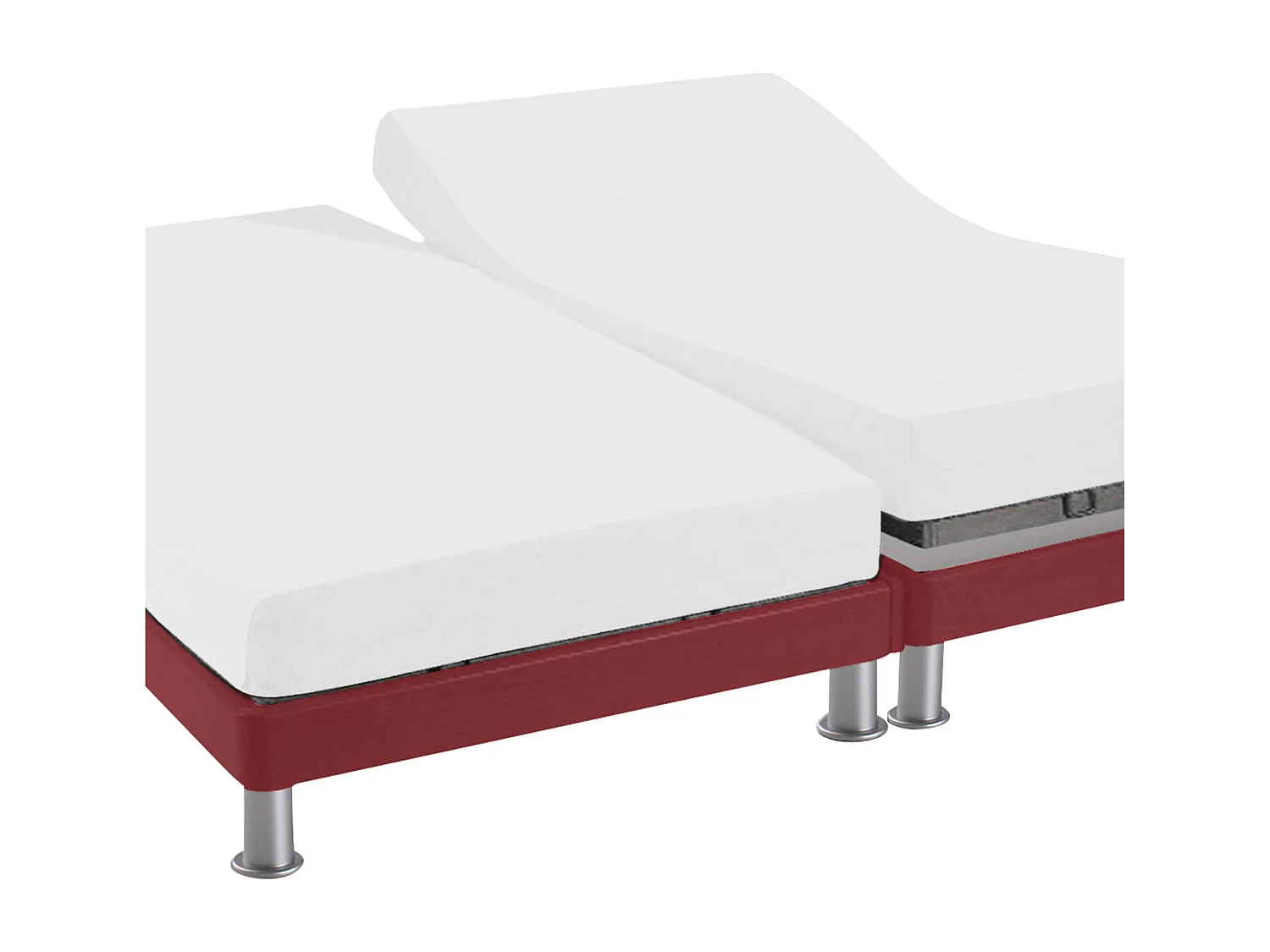 Protège matelas molleton imperméable - bonnet 27 cm TPR pour sommier articulé 2x80x200