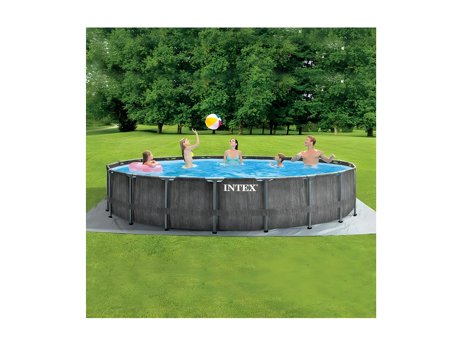 Piscine tubulaire Baltik ronde 5,49 x 1,22 m - Intex