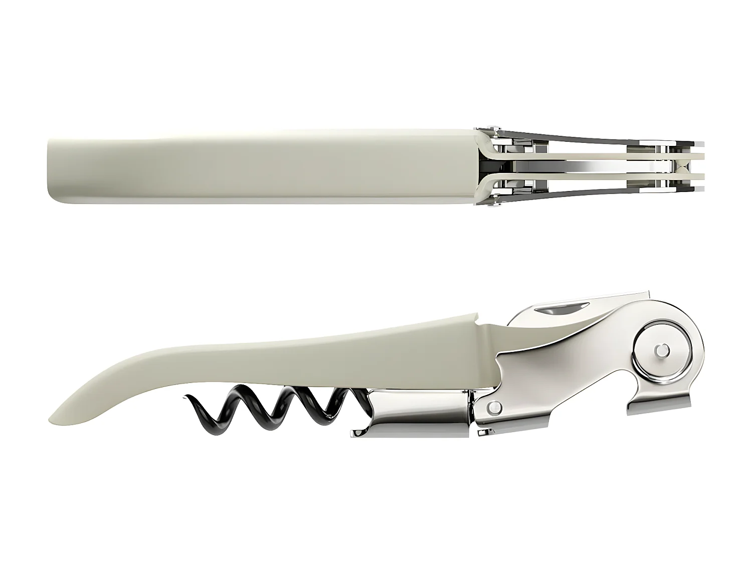 Pop - Tire-bouchon double levier AC Blanc