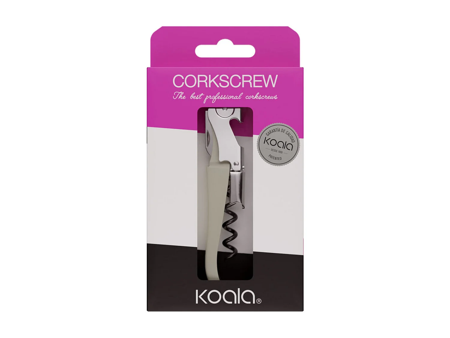 Pop - Tire-bouchon double levier AC Blanc