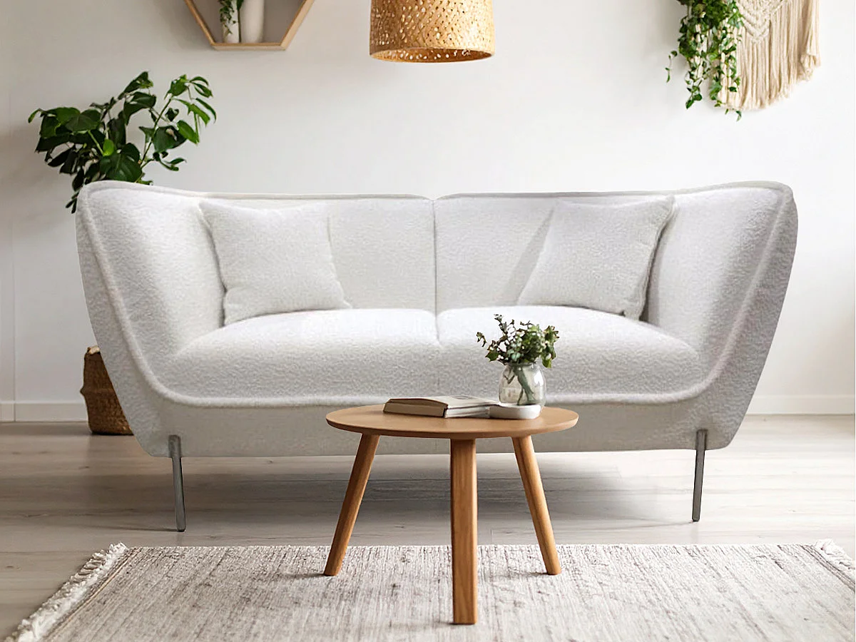 Canapé Provence blanc et chrome