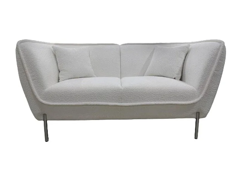 Canapé Provence blanc et chrome