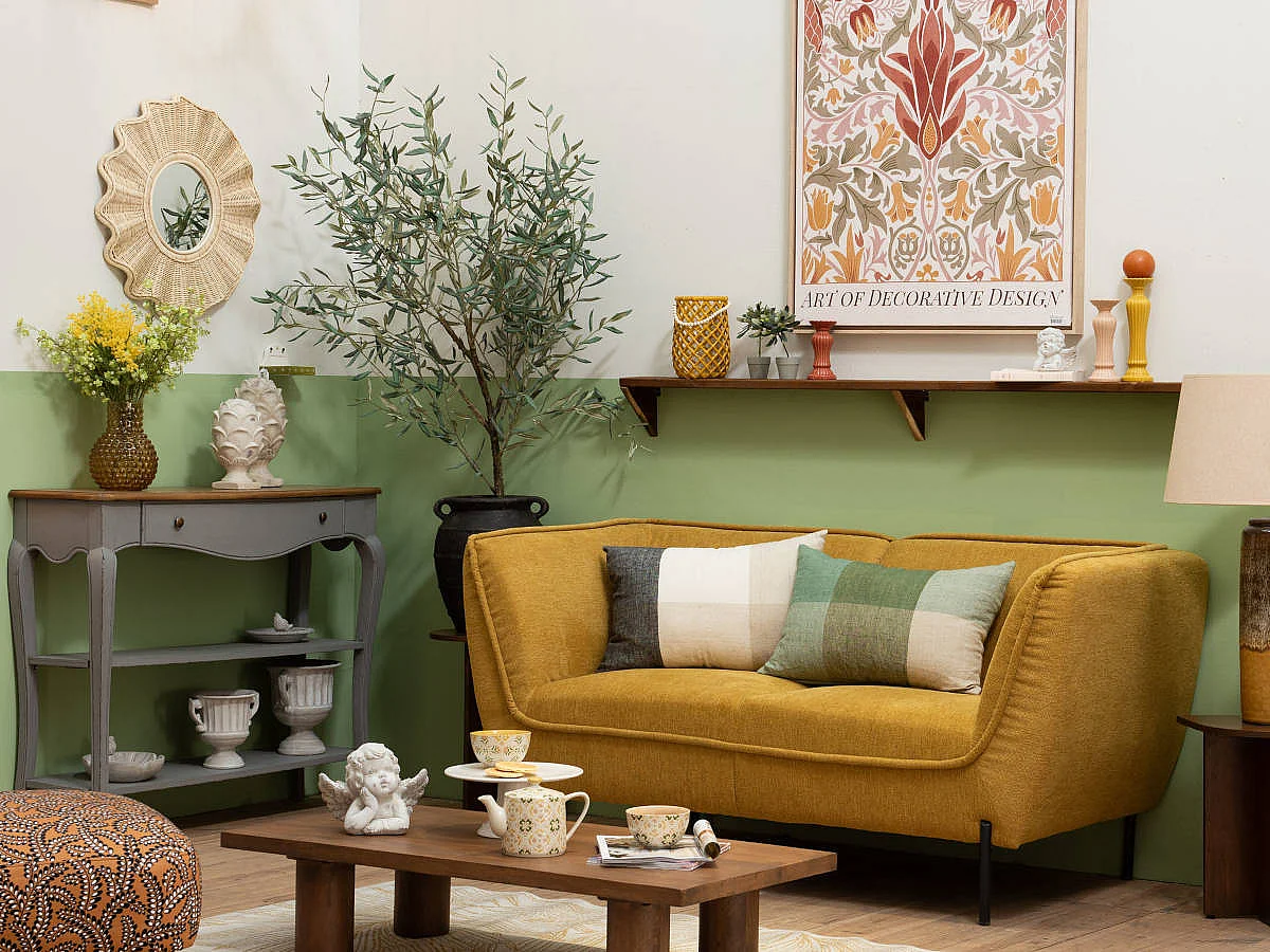 Fauteuil Provence 2 places moutarde