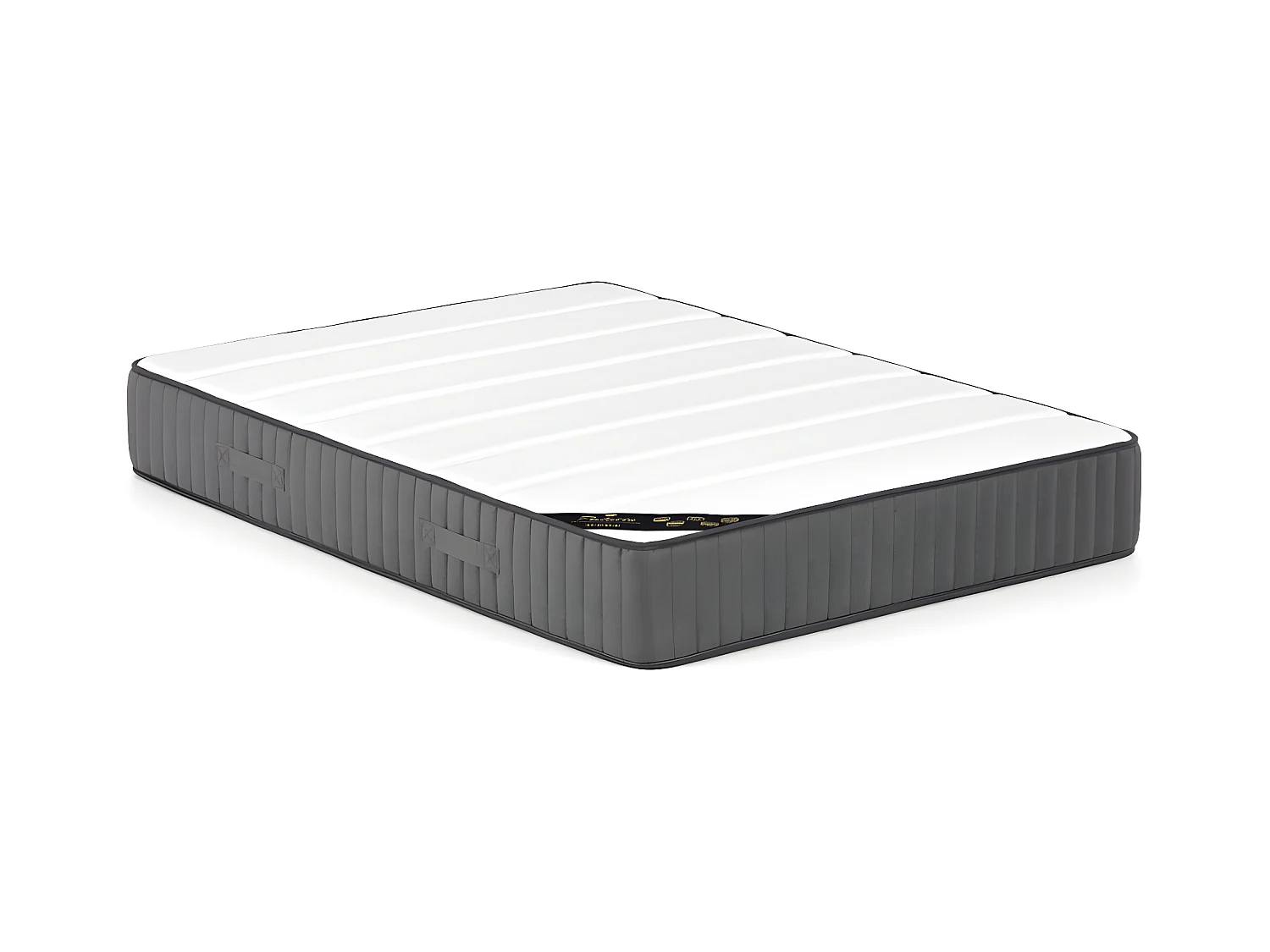 Cama com espaço de arrumação 180x200 cm veludo canelado grosso cinza-claro + colchão - TIMANO de Pascal Morabito