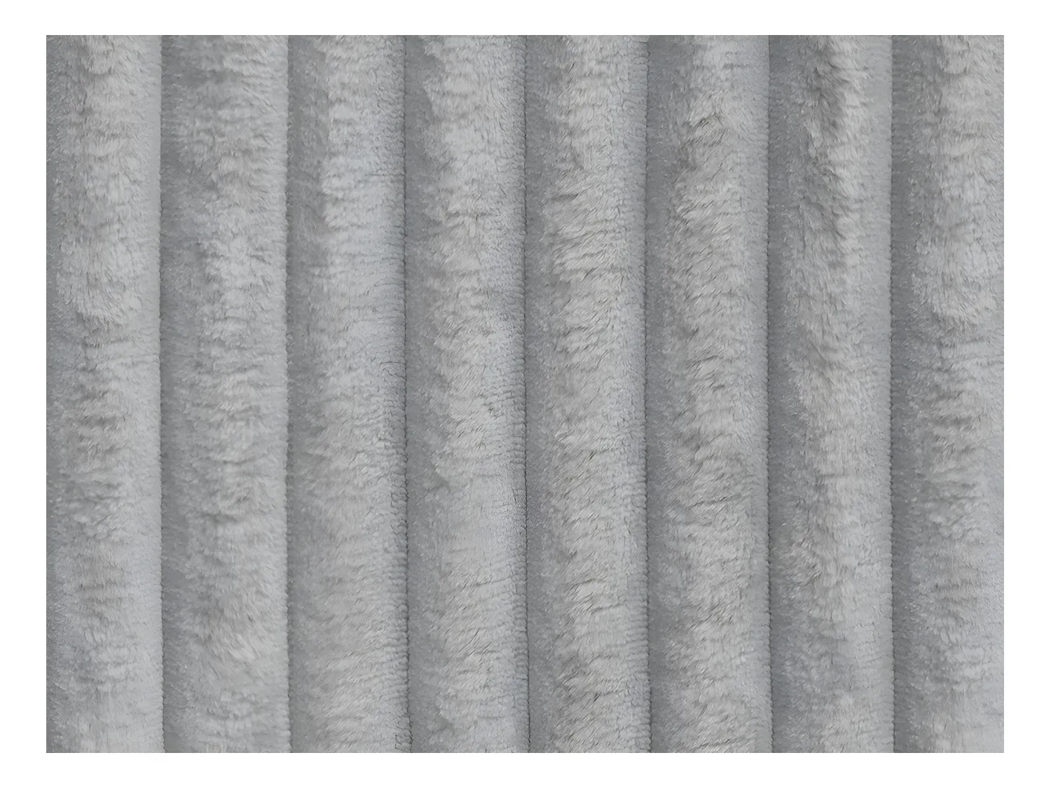 Sengottilfægte boxseng 180 x 200 cm - Bredribbet velour med groft mønster - Lysegrå + Madras - Velour med bred skulpturer - Madras - TIMANO fra Pascal Morabito