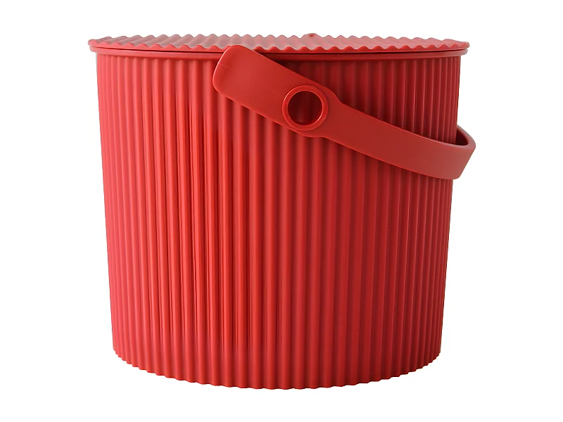 Secchio portaoggetti rosso da 8 litri
