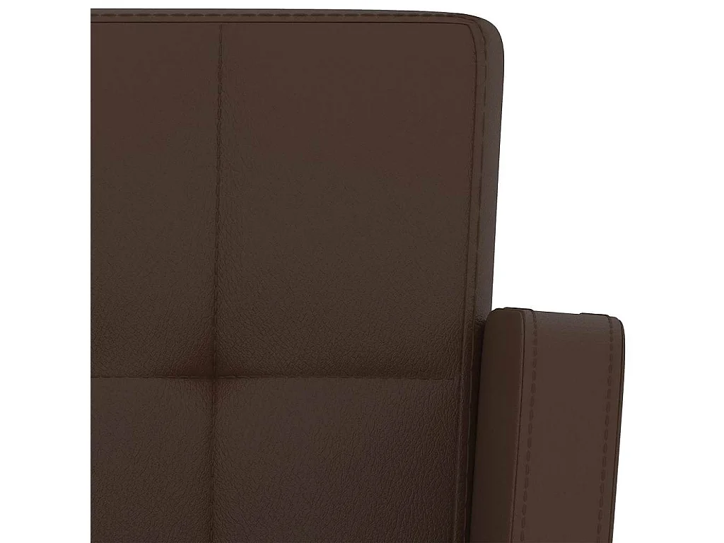 Tabourets de bar lot de 2 marron similicuir