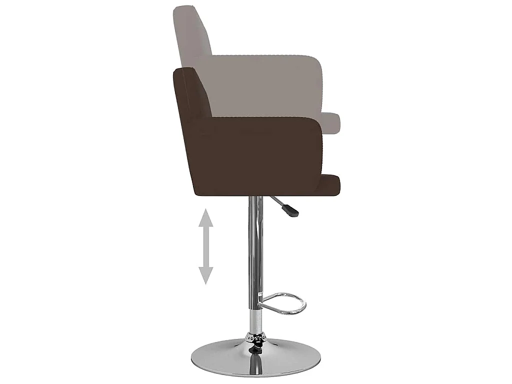 Tabourets de bar lot de 2 marron similicuir