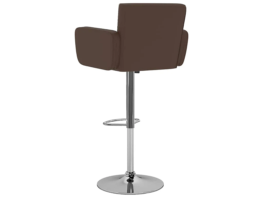 Tabourets de bar lot de 2 marron similicuir