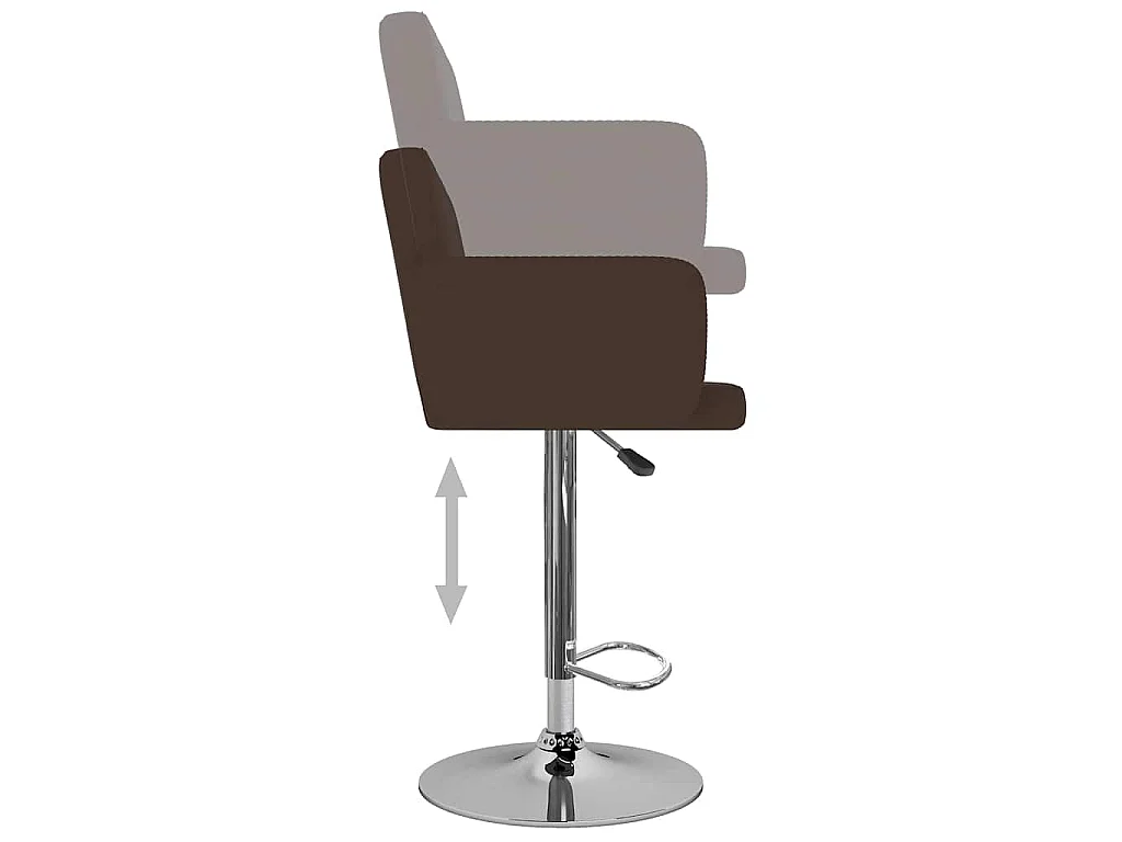 Bancos de bar 2 pcs couro artificial castanho