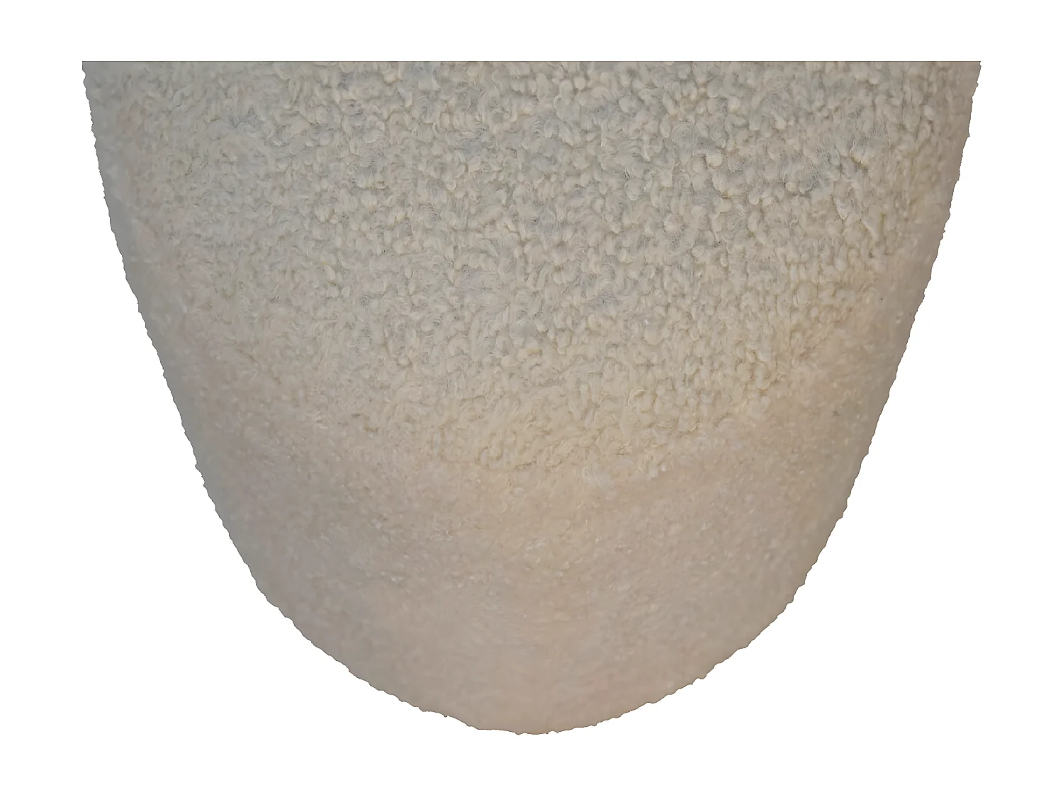 Artisan Furniture Tapizado Boucle Crema Redonda Banquillo, Sala de Estar o Dormitorio