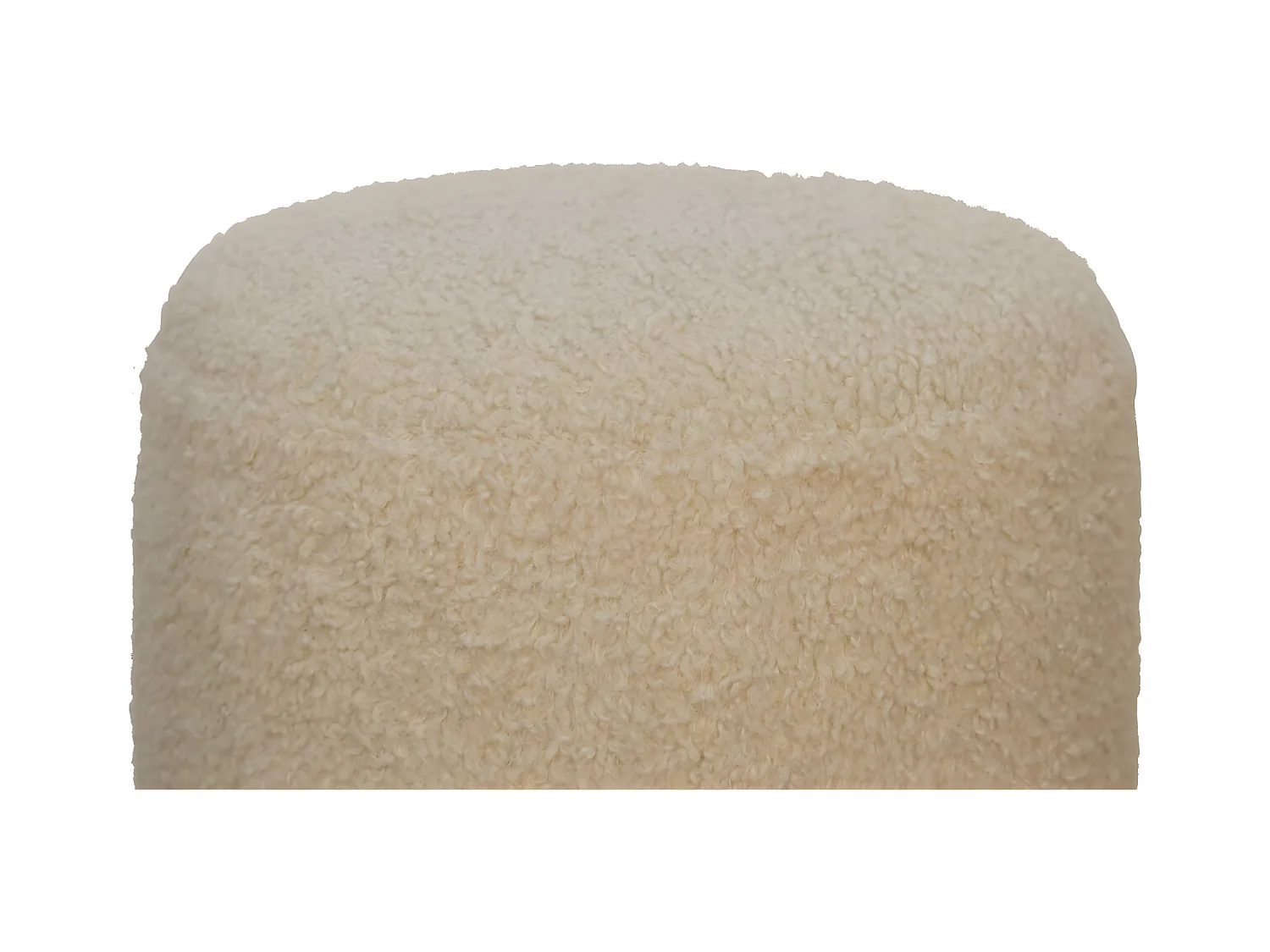 Boucle Crème Pouf Ronde