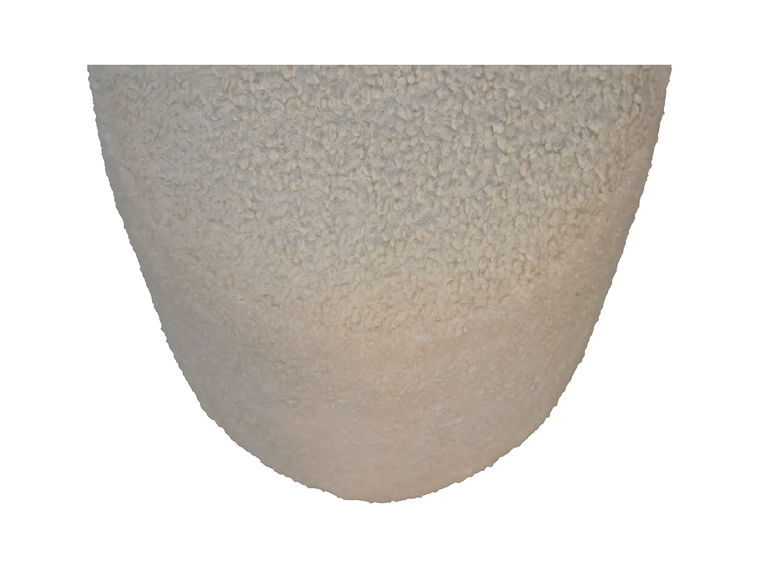 Boucle Crème Pouf Ronde