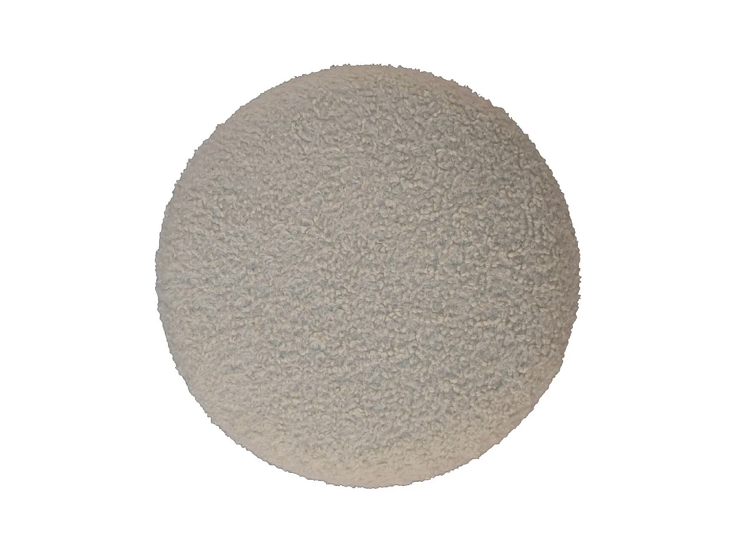 Boucle Crème Pouf Ronde