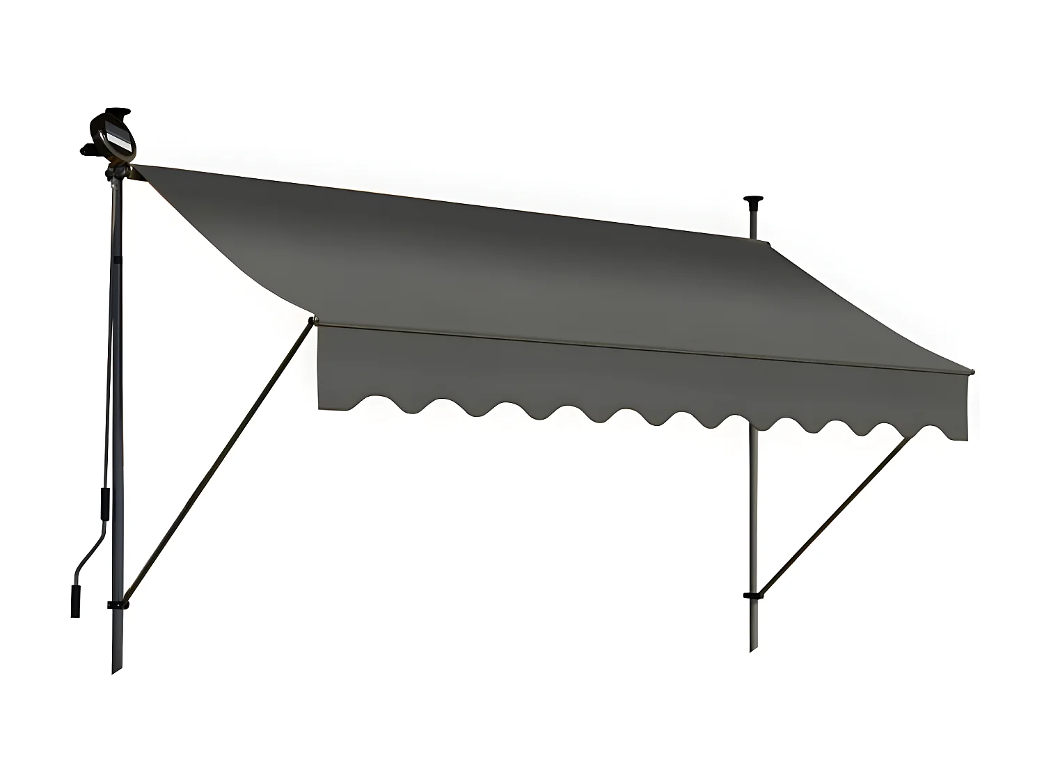 Store banne 350x150 cm avec éclairage led et manivelle