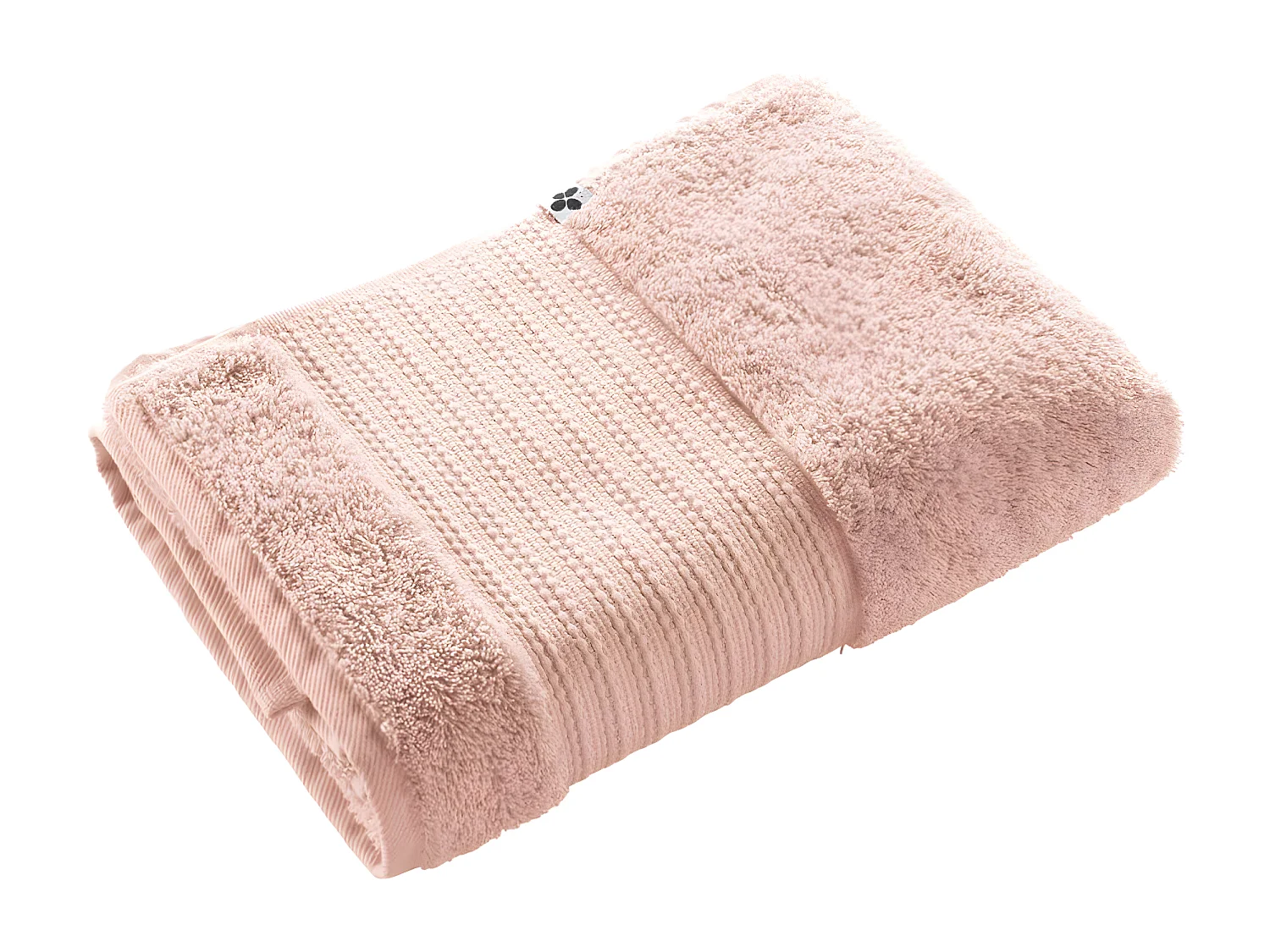 EMMA - Serviette de Douche 70x130cm en Coton Bio Coloris Rose Poudré