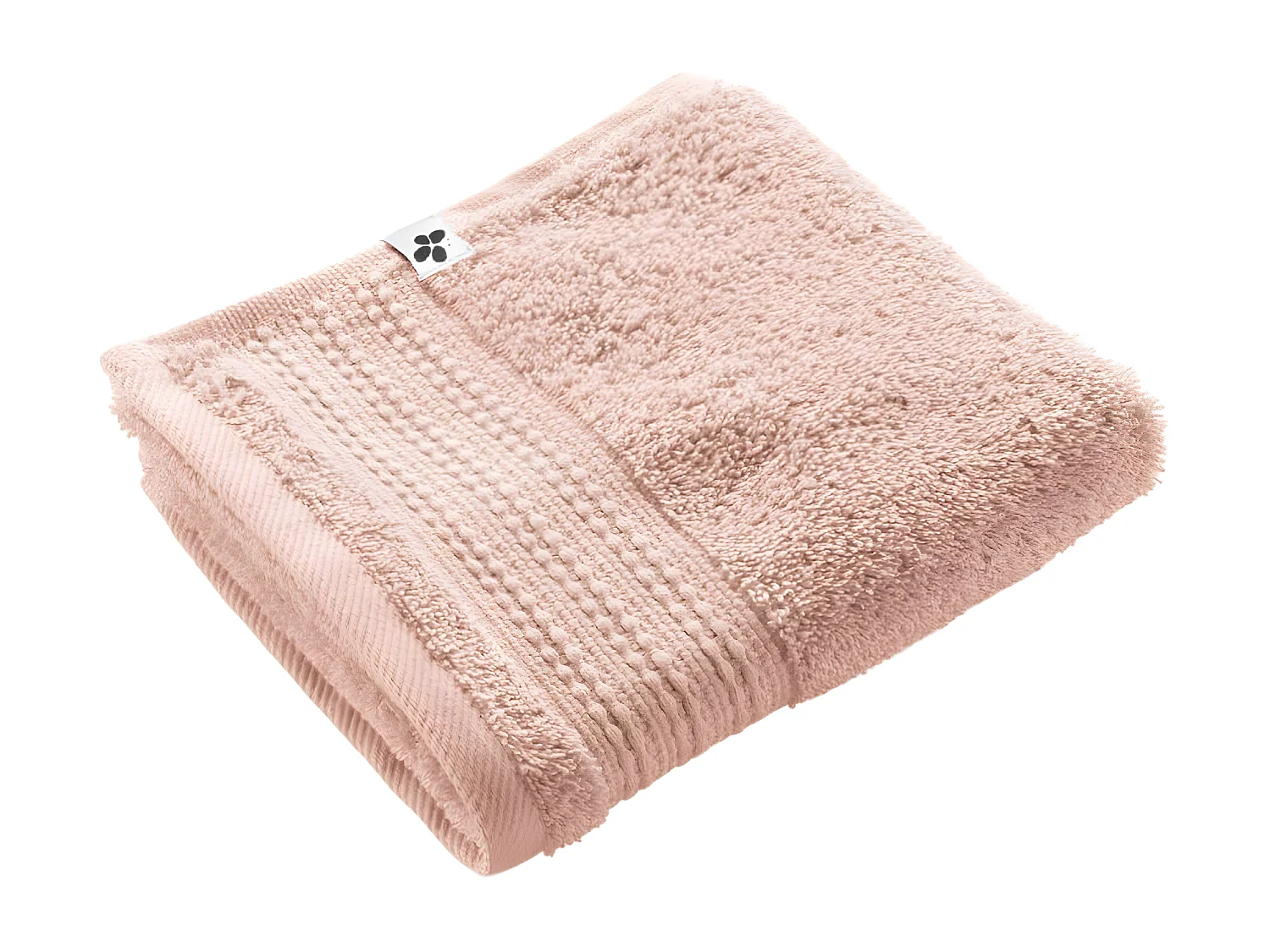 EMMA - Serviette Invité 30x50cm en Coton Bio Coloris Rose Poudré