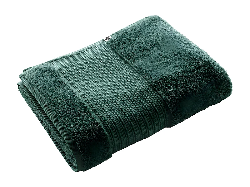 EMMA - Serviette de Bain 90x150cm en Coton Bio Coloris Emeraude