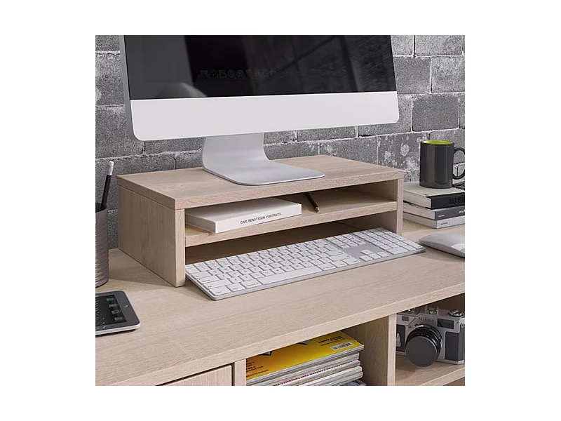 Soporte de monitor para Dormitorio Oficina en Sonoma 46x23x13cm Adelis