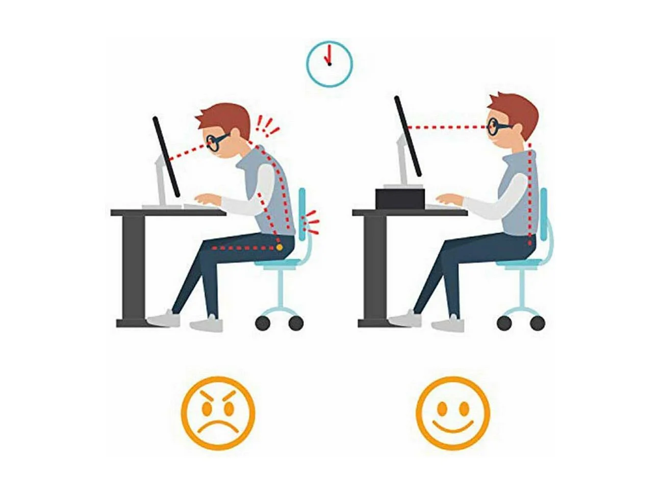 Soporte de monitor para Dormitorio Oficina en Sonoma 46x23x13cm Adelis