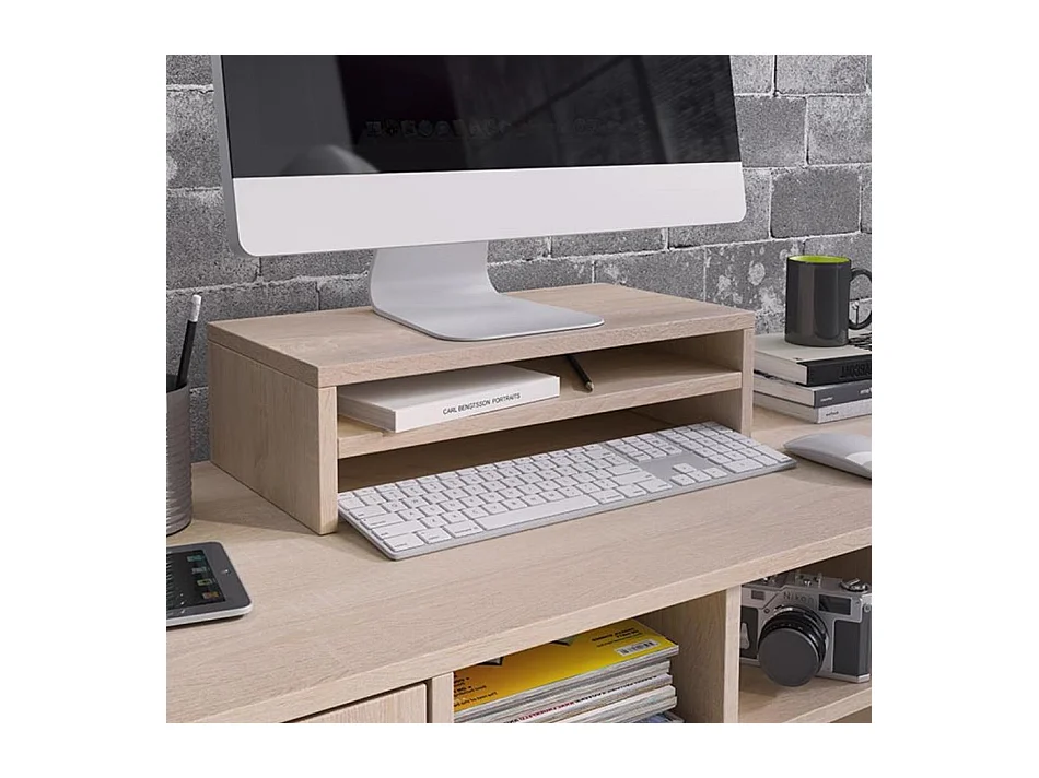 Soporte de monitor para Dormitorio Oficina en Sonoma 46x23x13cm Adelis