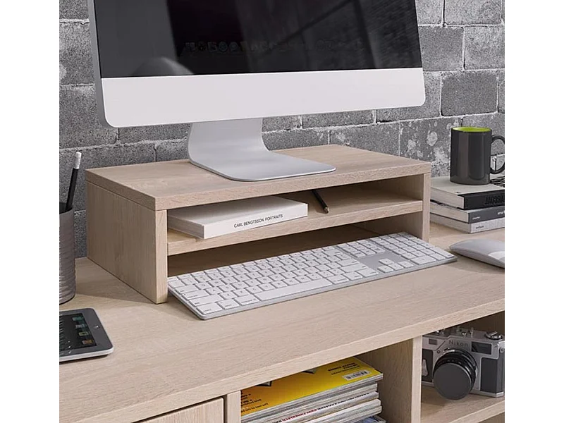 Soporte de monitor para Dormitorio Oficina en Sonoma 46x23x13cm Adelis