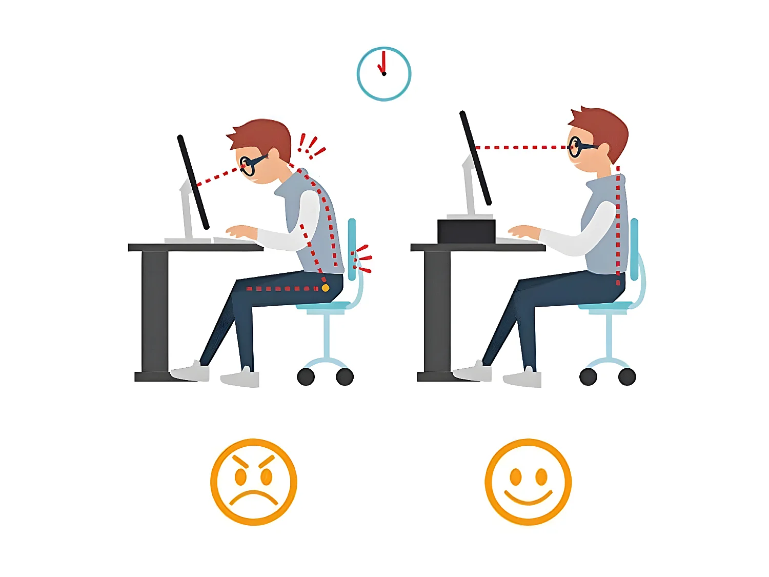 Soporte de monitor para Dormitorio Oficina en Blanco 46x23x13cm Adelis