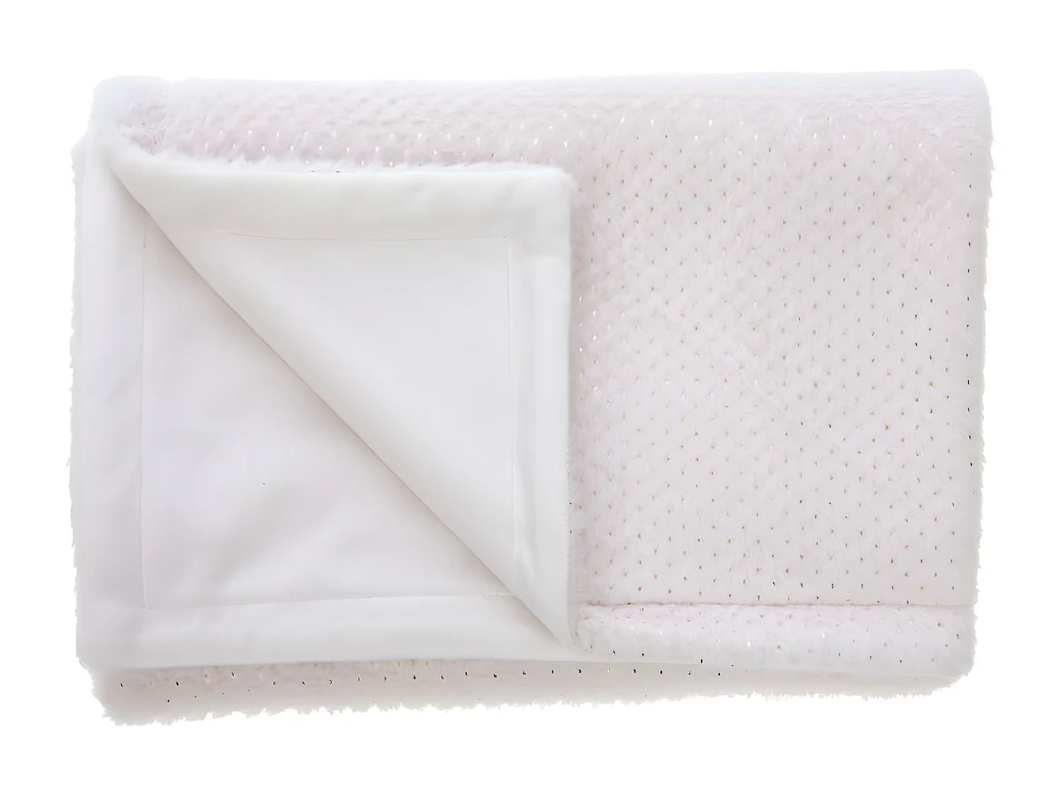 Plaid enfant crème et or 100x75 cm