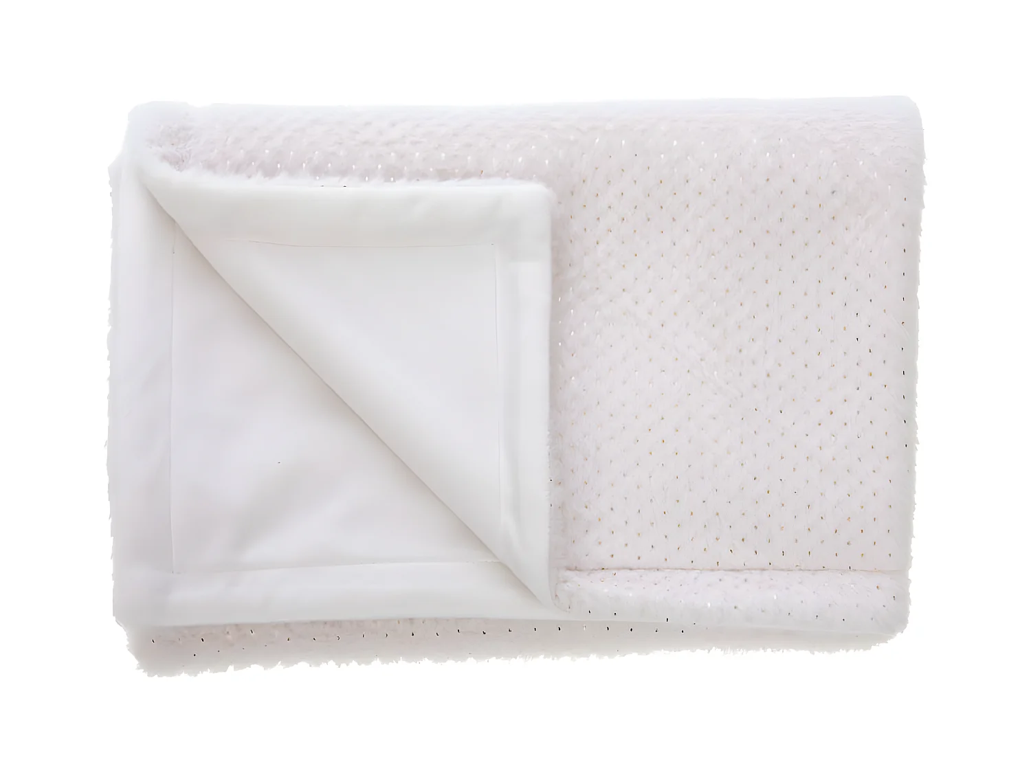 Plaid enfant crème et or 100x75 cm