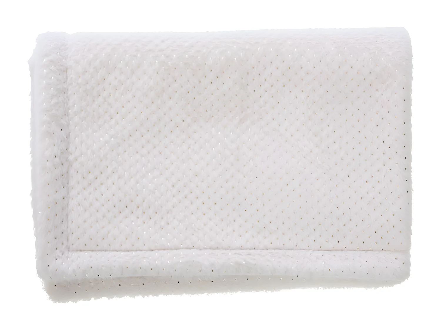 Plaid enfant crème et or 100x75 cm