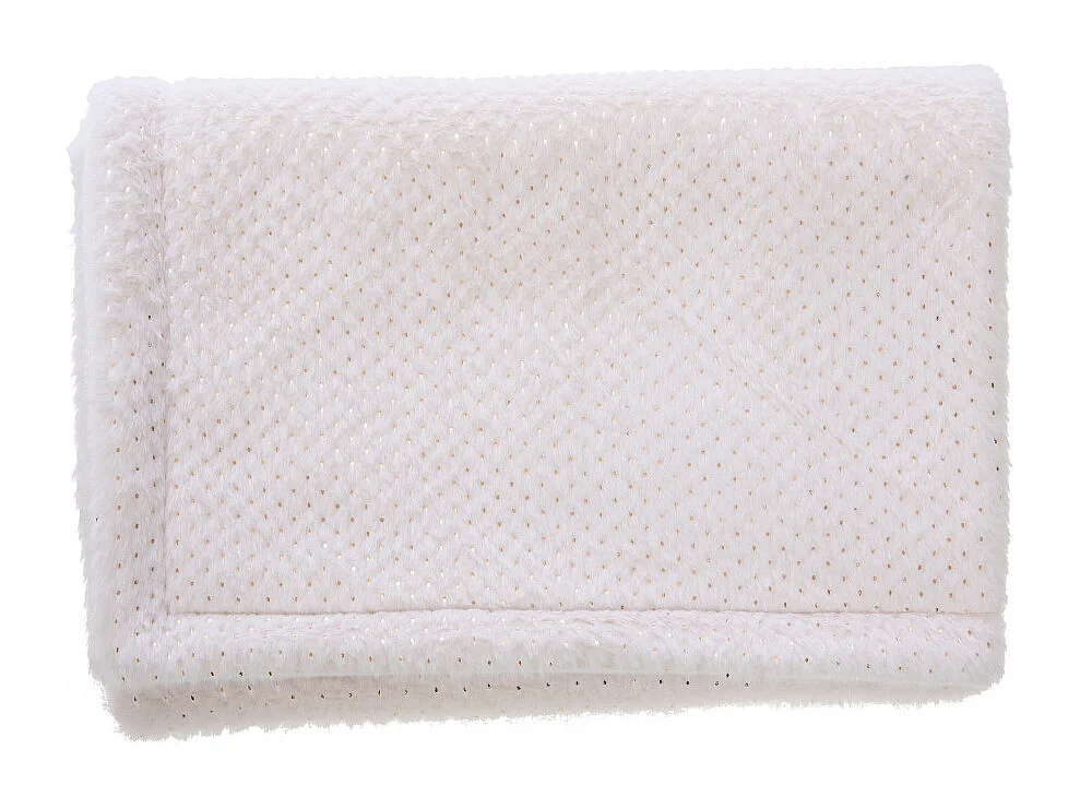 Plaid enfant crème et or 100x75 cm