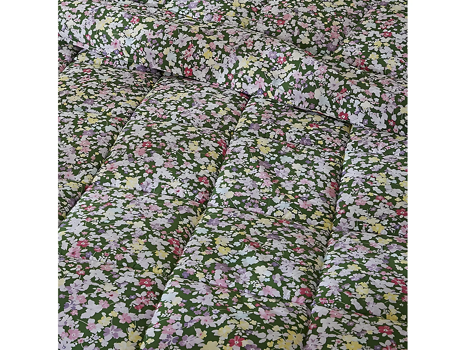 ISIA - Couette Imprimée Floral 140x200 cm + 1 Taie d'oreiller 60x60 cm