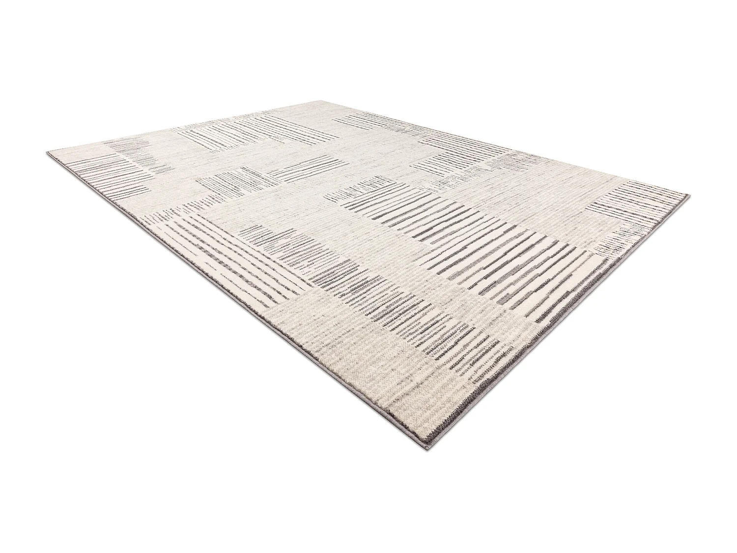 Teppichwolle ANGEL 1222 / 52023 Linien beige / grau 200x300 cm