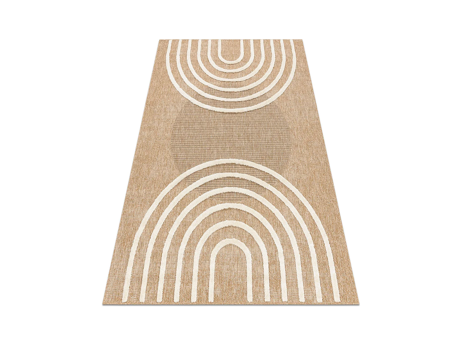 Tapis SPARK 0688A beige / crème - Géométrique, sisal, structurel 120x170 cm