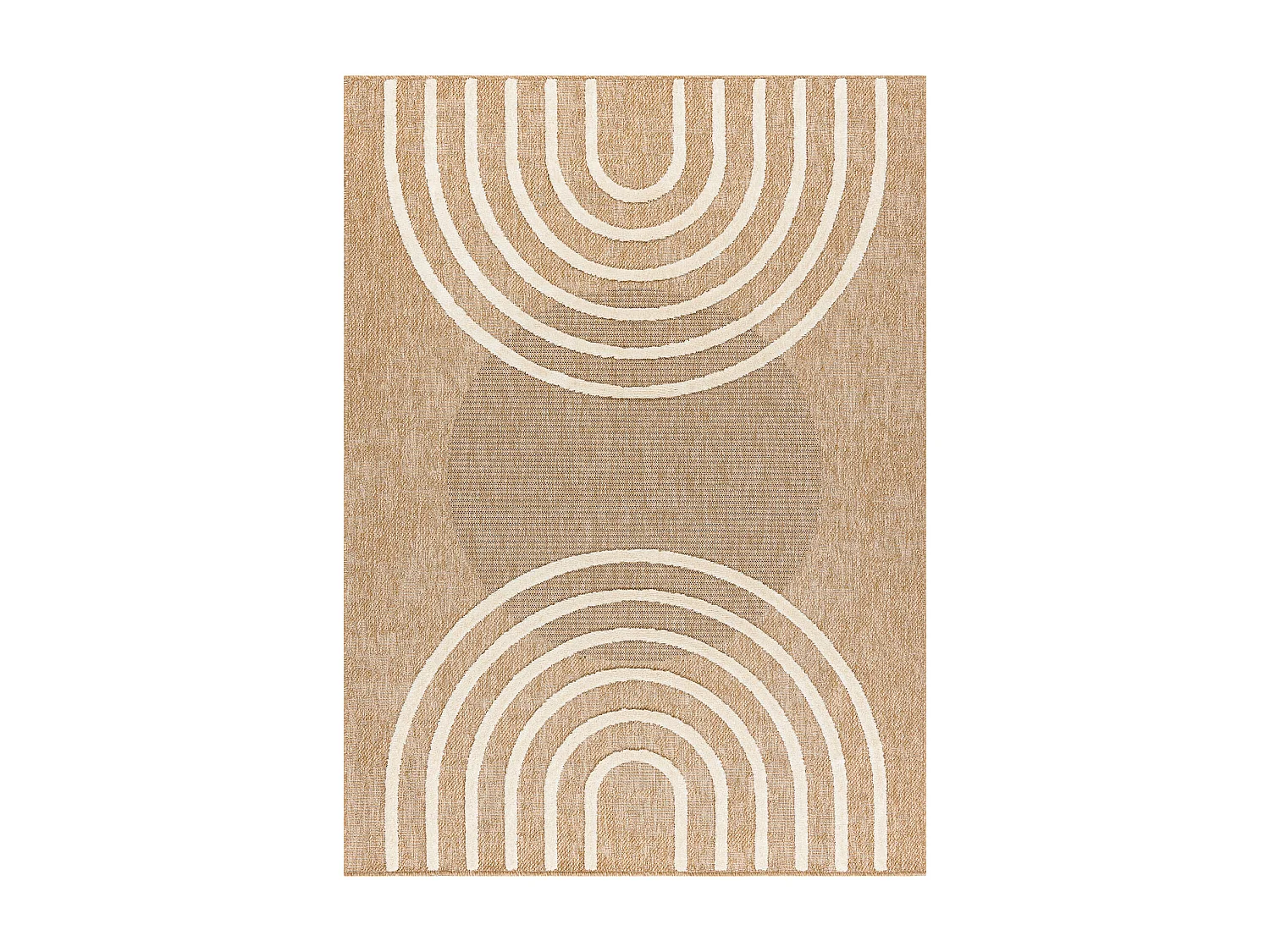 SPARK 0688A beige / creme Teppich - Geometrisch, Sisal, Strukturell 120x170 cm