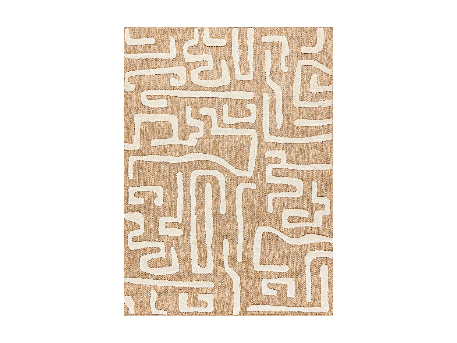 Dywan SPARK 0711A beż / krem - Labirynt, sizal, strukturalny  140x190 cm