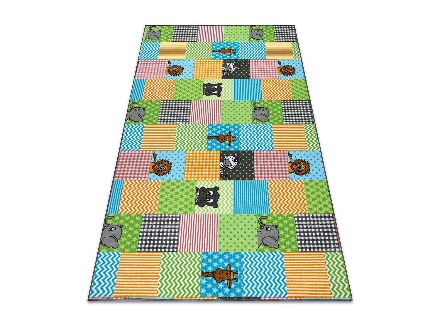 Alfombra para niños ZOO animales 100x300 cm