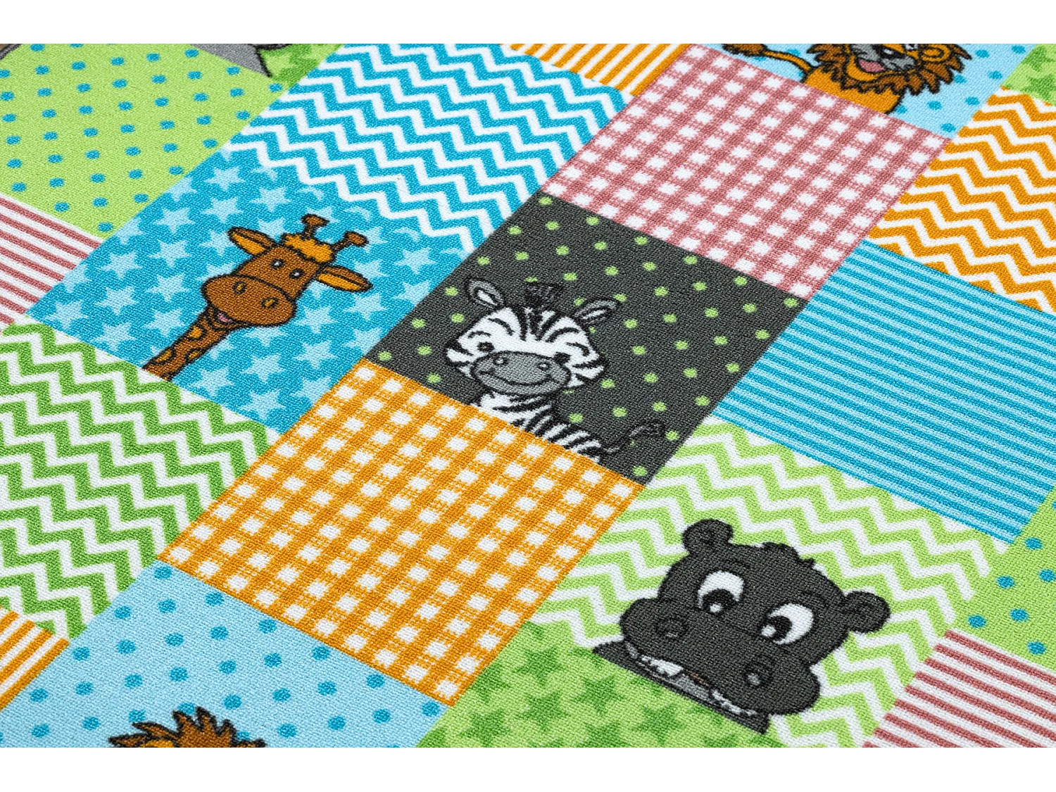 Alfombra para niños ZOO animales 100x250 cm