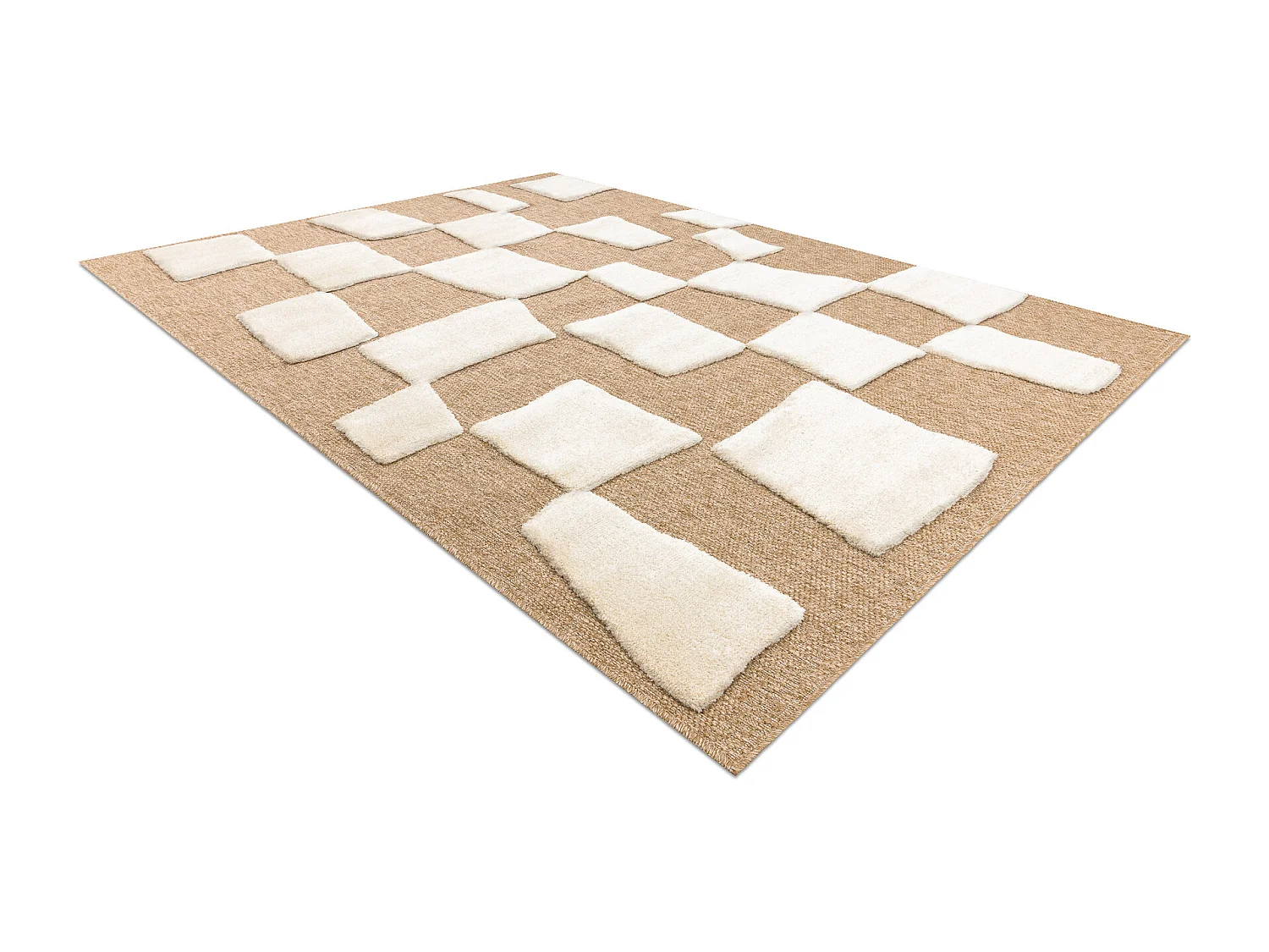 SPARK 0710A beige / room tapijt - Geometrisch, sisal, structureel 180x270 cm